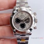 Swiss Grade Copy Rolex Daytona Noob Swiss 4130 904L Watch Stainless Steel Gray Dial_th.jpg